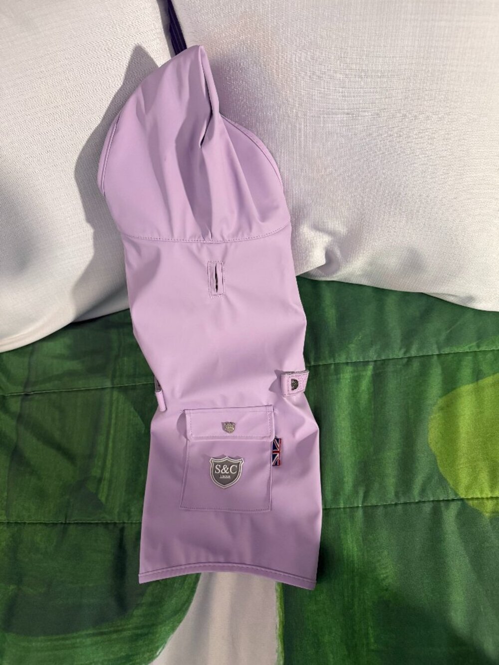 NWT - Sydney & Co Lilac Dog Rain Jacket - Size Small